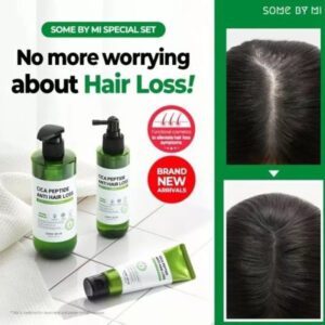 Some By Mi Cica Peptide Anti Hair Loss Derma Scalp Shampoo 285ml | Tonic 150ml | Treatment 50ml Promo
